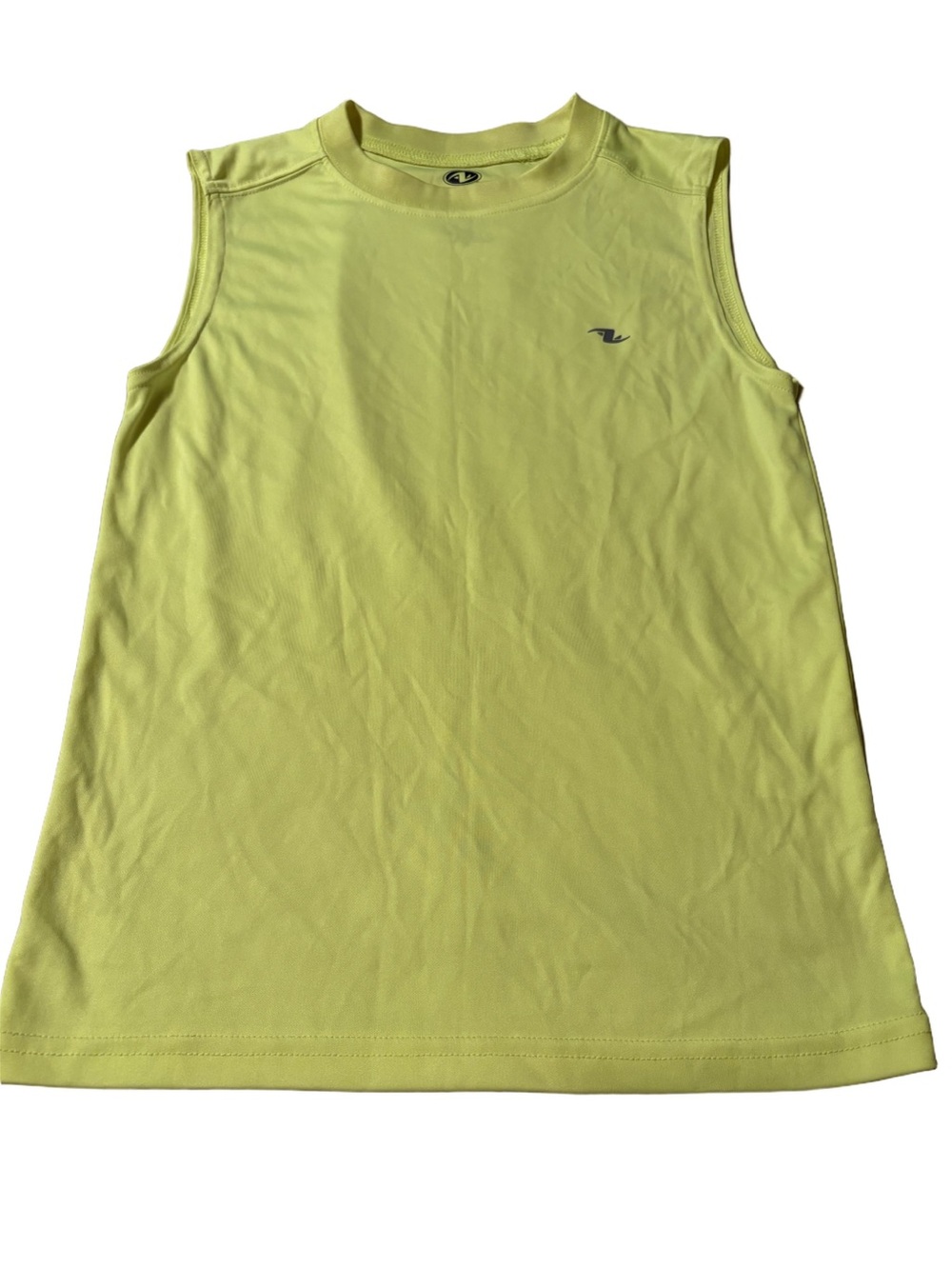 Neon Yellow Sleeveless Athletic Works Shirt Size 7-8 Boys (Small)